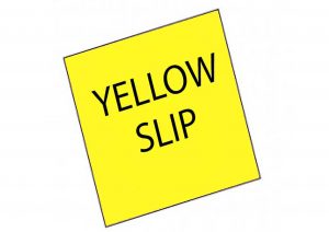 Work pemit yellow slip